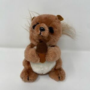 Vintage R. Dakin Squirrel Plush With Acorn